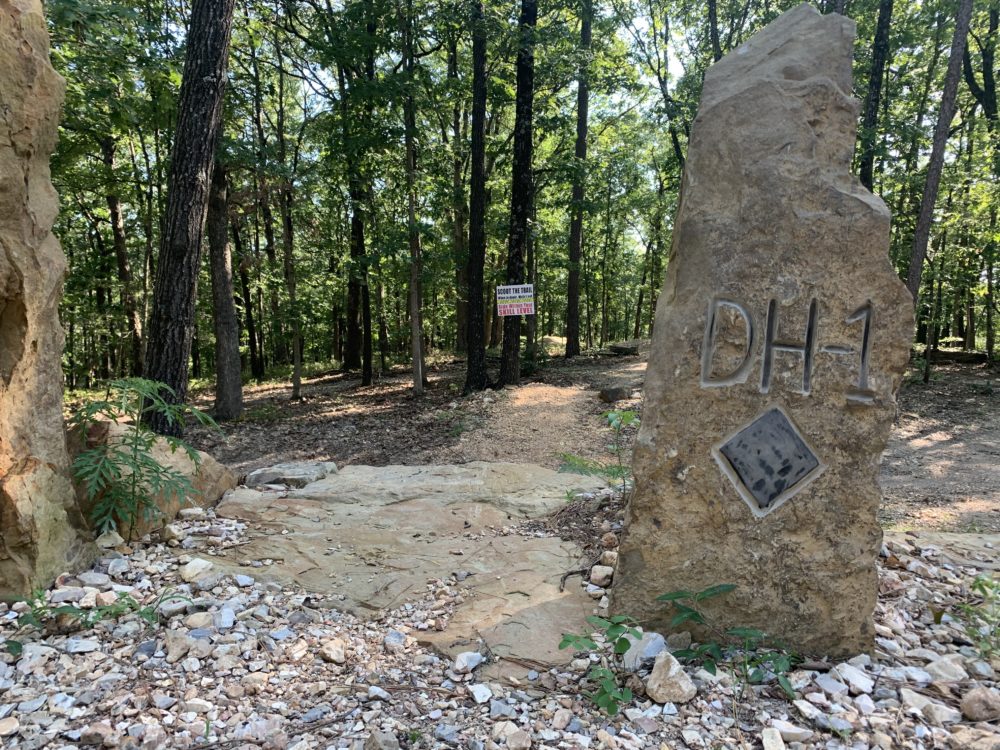 eureka springs downhill trail marker