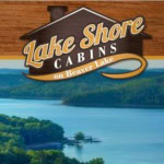 Lake Shore Cabins on Beaver Lake, scenic view of the lake and surrounding forest.