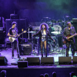 A lively blues band performing on stage at Eureka Springs Blues Festival 2026.